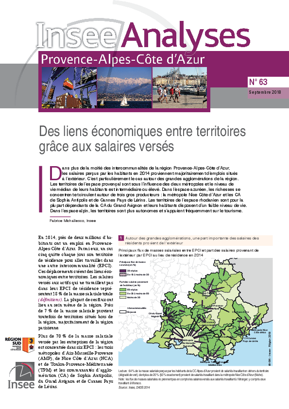Des liens économiques entre territoires grâce aux salaires versés.